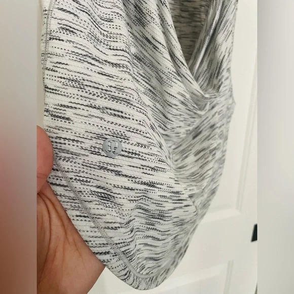 Lululemon Athletica Gray and White Built-In Bra Tank Top - Picture 5 of 5
